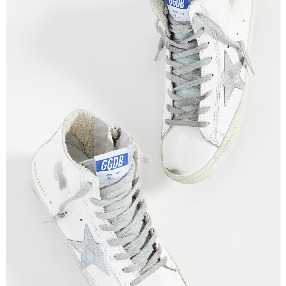 NEW Golden Goose White Silver Blue Francy - Picture 4 of 13